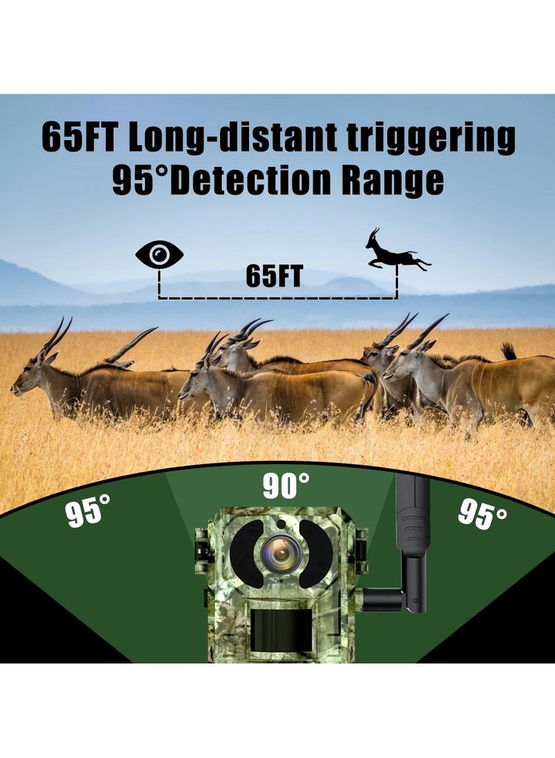 ارواق كاميرا تعمل بالطاقة الشمسية بدقة 4 ميجابكسل لحماية الغابات عالية الدقة بالأشعة تحت الحمراء وكاميرا كشف الرؤية الليلية وكاميرا مراقبة لاسلكية - Image 4