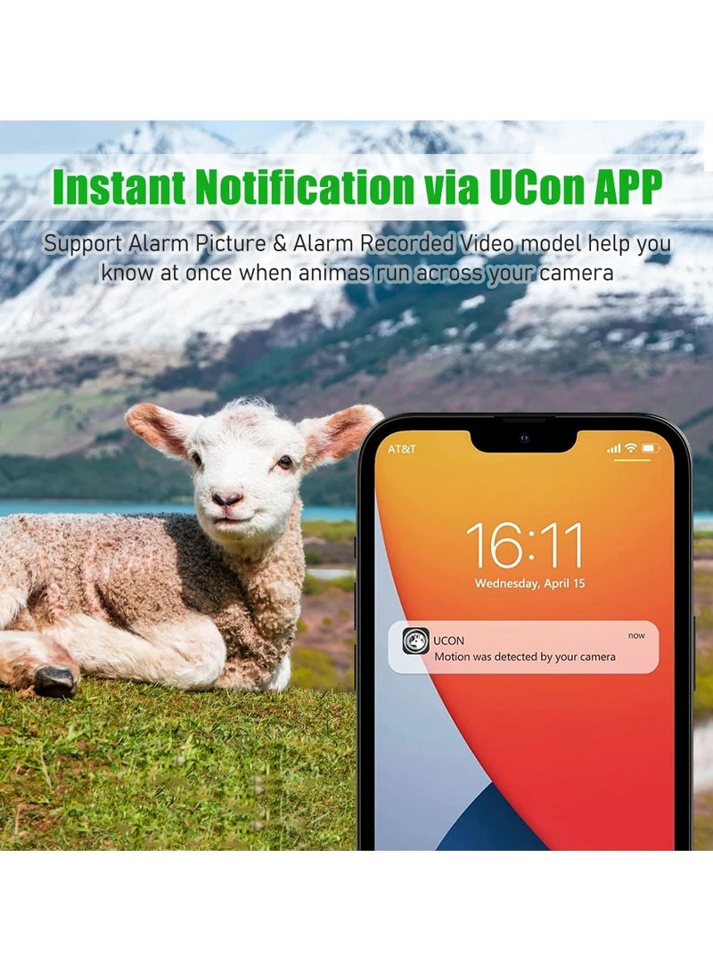 ارواق كاميرا تعمل بالطاقة الشمسية بدقة 4 ميجابكسل لحماية الغابات عالية الدقة بالأشعة تحت الحمراء وكاميرا كشف الرؤية الليلية وكاميرا مراقبة لاسلكية - Image 3