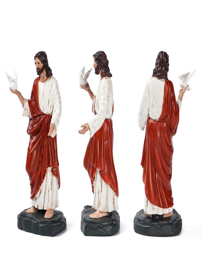 Effasaflink Jesus with Dove Resin Sculpture - 7 Inch Religious Figurine with NFC Technology for Daily Bible Readings - Inspirational Christian Gift - Image 3