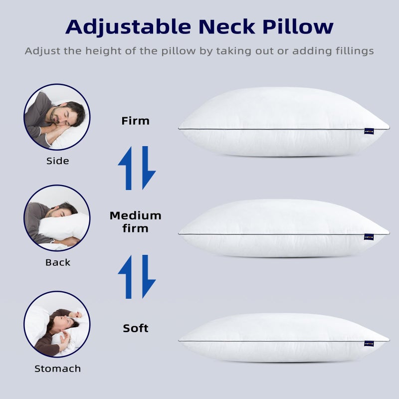 Wellos WL-PL-BS0 Bed Pillows, Standard Size, White 2 Count - Image 5