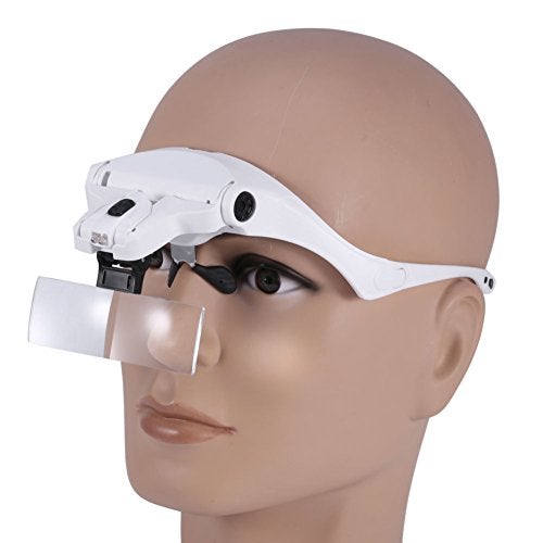 Antilog Magnifier New 5 Lens Headset Magnifier with LED Lights Hand Magnifying Glass Eyelash Extension - Image 1