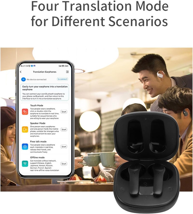 Dpofirs B11 Smart Translator Earbuds with Bluetooth 5.3 and ENC Noise Cancellation - Image 2