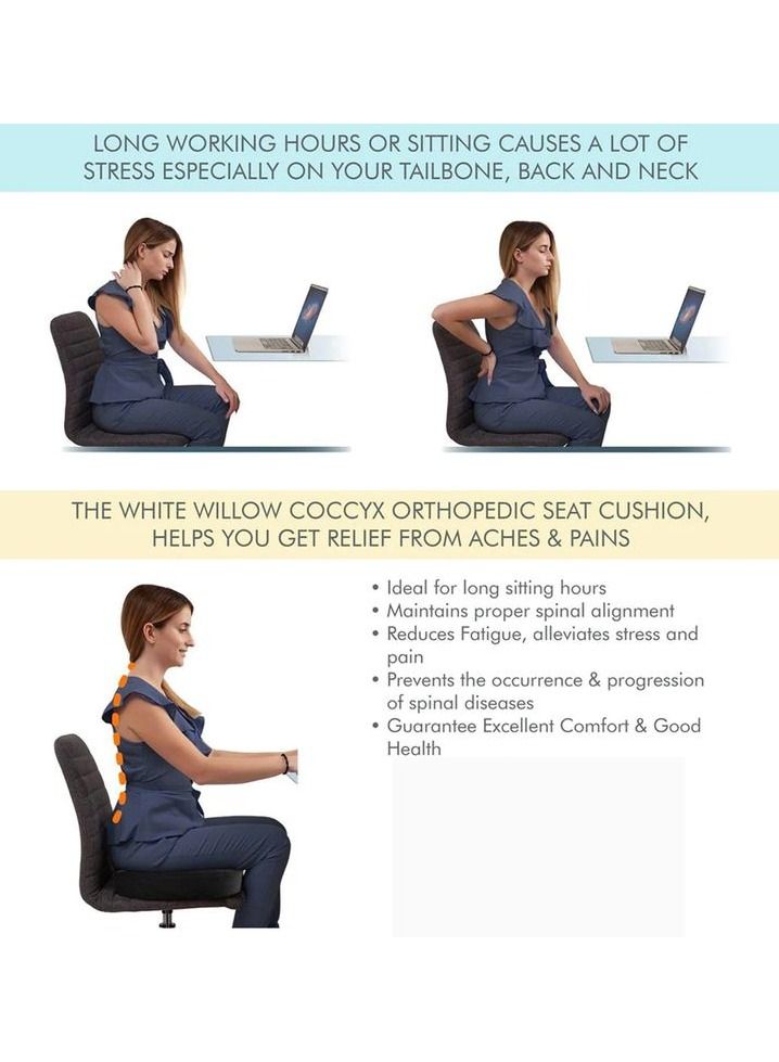 3 اكس ار وسادة المقعد المبطنة من إسفنج الذاكرة ، وسادة المقعد لكرسي السيارة والمكتب المنزلي ، قطعة واحدة باللون الأسود - Image 4