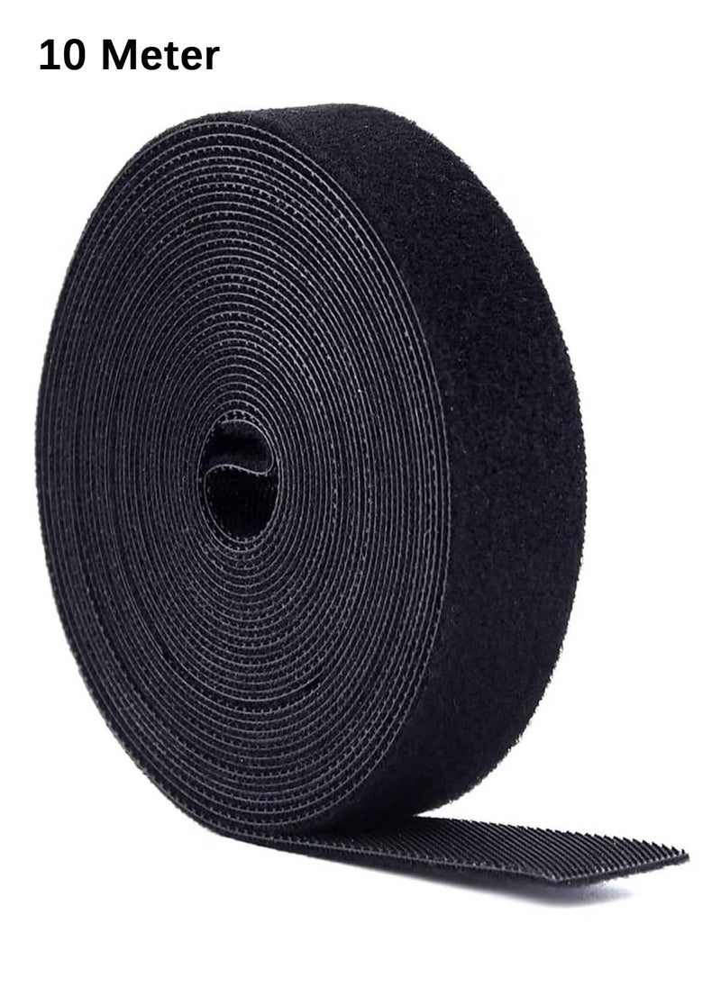 10 Meter Reusable Fastening Tape 1 Roll, Double Side Cord Tie Strap for Organizer or Storage, Cable Organizer Wire Straps for Electronics Accessories