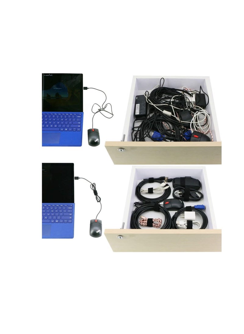 10 Meter Reusable Fastening Tape 1 Roll, Double Side Cord Tie Strap for Organizer or Storage, Cable Organizer Wire Straps for Electronics Accessories