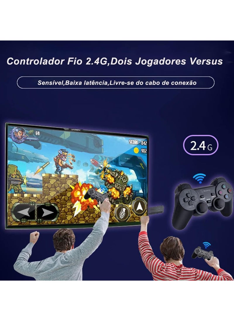 ELIKLIV - 4K Smart Video Game TV Stick,Video Game Consoles 10000 Games 64GB Retro Classic Gamin 2.4G Wireless Gamepads Controller (64G,10000+ Games) - Image 1