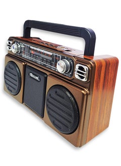 Bluetooth Wireless Audio Radio, Multifuncional Radio RX880D 5V Audio Data Transmission with high quality sound TF Card, AUX Input, with Attractive Spectrum Light and Classic Design needs battery - Brown - pzsku/Z0DBAF0A276064A84865EZ/45/_/1739790226/851dcb14-6a18-412e-accd-ced7edbc1933