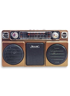 Bluetooth Wireless Audio Radio, Multifuncional Radio RX880D 5V Audio Data Transmission with high quality sound TF Card, AUX Input, with Attractive Spectrum Light and Classic Design needs battery - Brown - pzsku/Z0DBAF0A276064A84865EZ/45/_/1739790236/a5681318-e4b5-44da-b769-e97b410b0daa