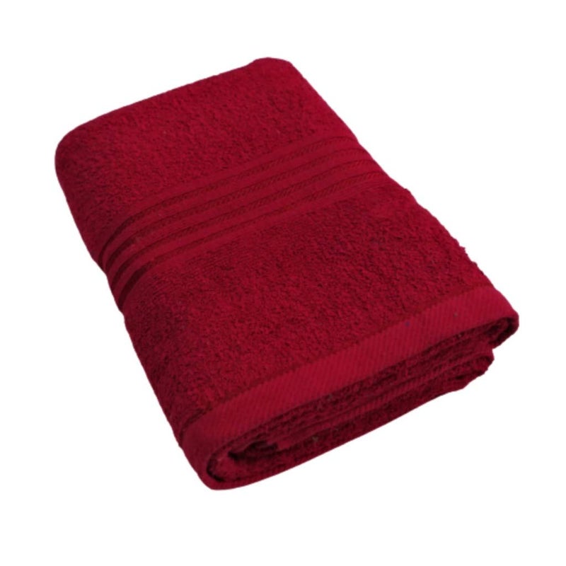 Mps Cotton Cool 100% Cotton Bath Towel 500 GSM (Size:Length:58 Inch X 184 cm,Width:29 Inch X 74 cm) (Maroon) - Image 1