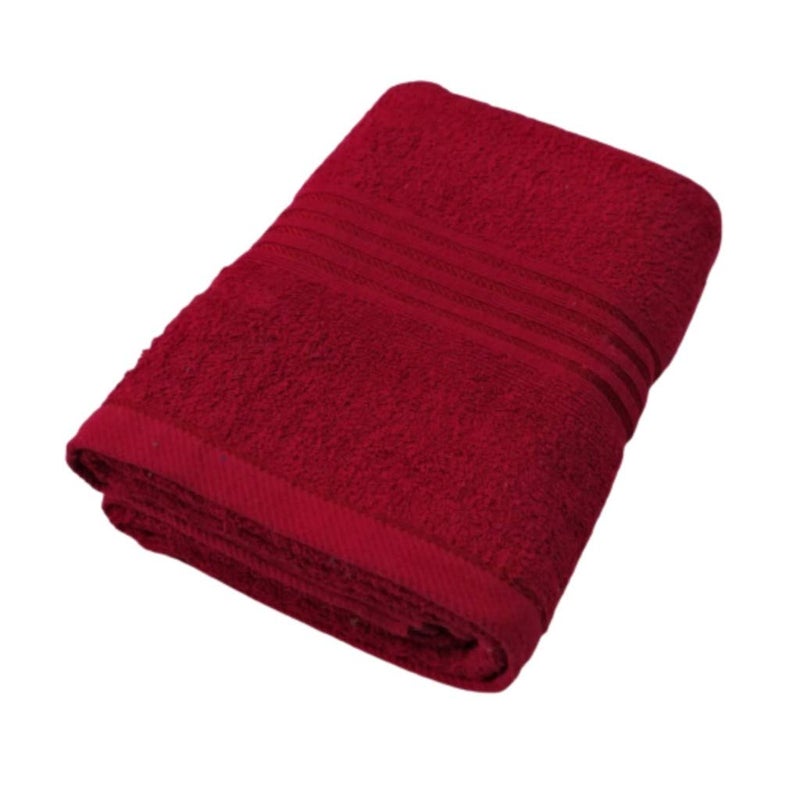 Mps Cotton Cool 100% Cotton Bath Towel 500 GSM (Size:Length:58 Inch X 184 cm,Width:29 Inch X 74 cm) (Maroon) - Image 3
