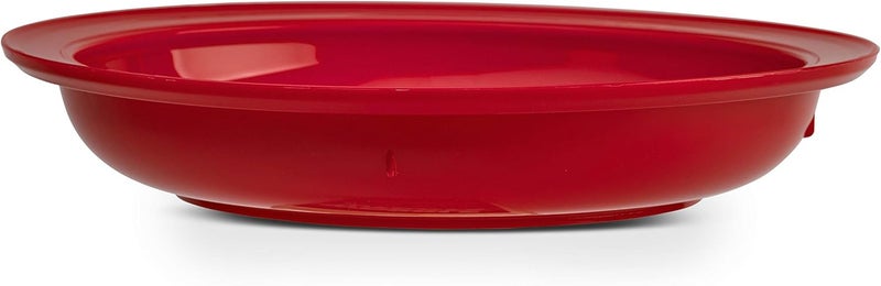 Providence Spillproof Lip Plates for Disabled Adults Inner Lip Dish for Adults - Lip Bowl - Adaptive Plate for Independence - Non Slip Plate for Disabled Adults - 9" Red - 6 Pack - Image 4