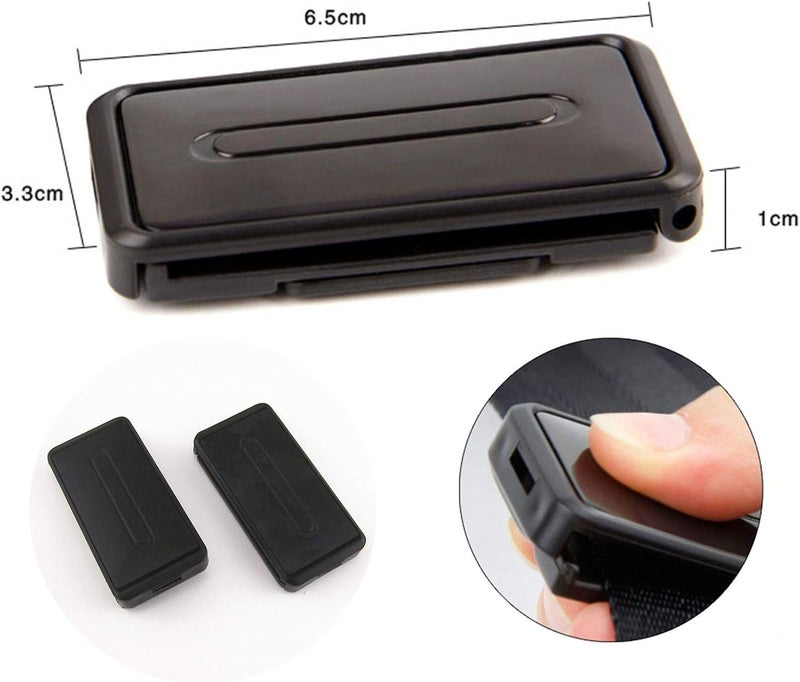 Farochy Car Seat Belt Adjuster, Seatbelt Clips | Smart Adjust Seat Belts to Relax Shoulder Neck Give You a Comfortable and Safe Experience | 2PCS Black - Image 2