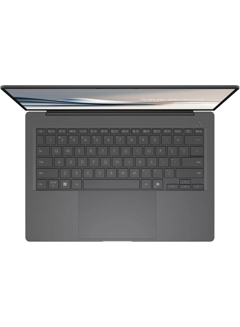 أسوس Asus Zenbook A14 UX3407QA-PS76 14" Copilot+ PC Notebook - WUXGA - 60 Hz - Qualcomm Snapdragon X X1-26-100 Processor 32GB LPDDR5X RAM, 1TB SSD, Qualcomm Adreno Graphics, Window 11 Home,  Iceland Gray English ICELAND GRAY - Image 2