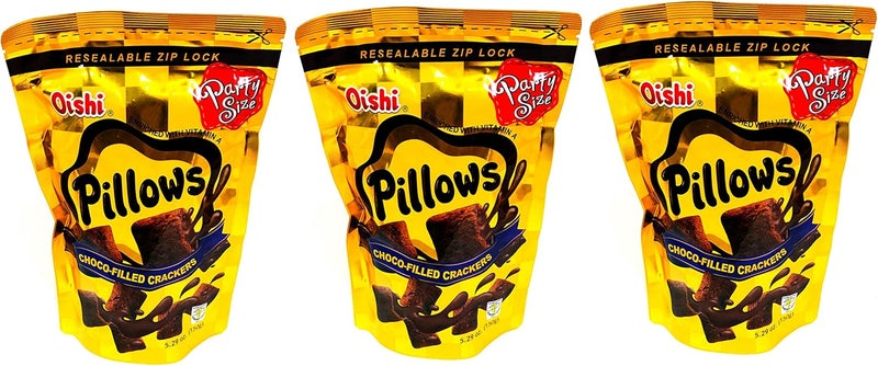 Oishi Pillows Choco-Filled Crackers Party Size - Image 3