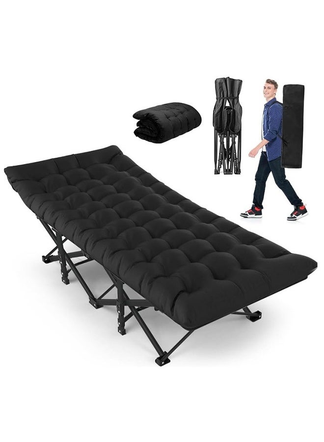 RollsTimi  Folding Camping Cot, Portable Sleeping Cot with Mattress, Outdoor Heavy Duty Sleep Cot Bed with Carry Bag for Home,Office,Camp,Travel,Vacation,Hospital - Image 1