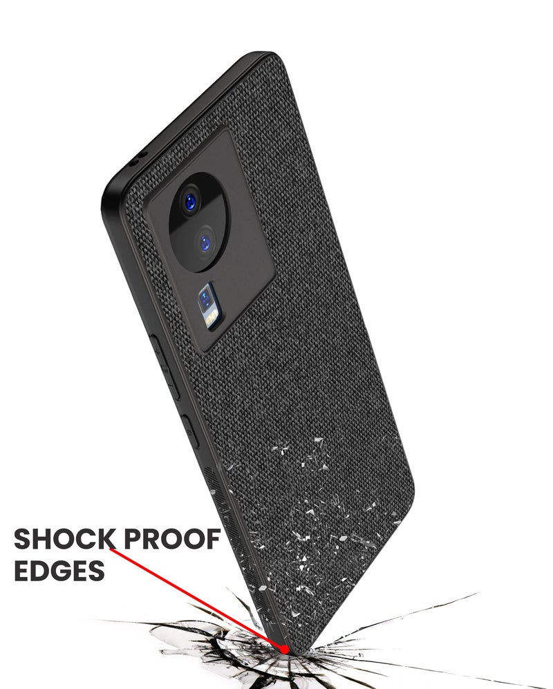 Kapa Soft Full Fabric for Vivo IQOO Neo 7 / Neo 7 PRO (5G) Back Cover | Shockproof Slim Hard Anti Slip Back Case (Black) - Image 4