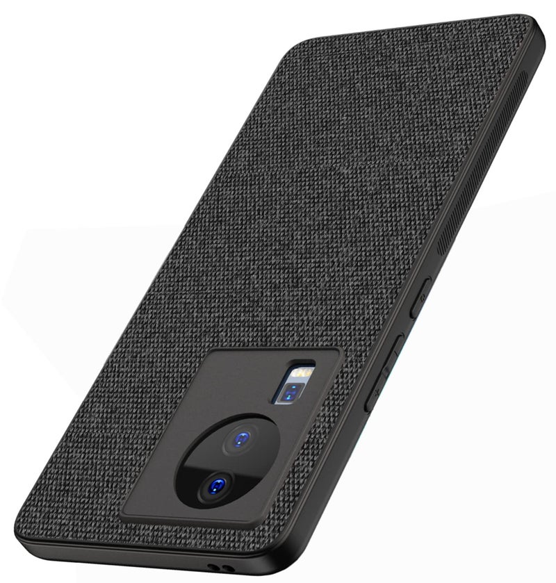 Kapa Soft Full Fabric for Vivo IQOO Neo 7 / Neo 7 PRO (5G) Back Cover | Shockproof Slim Hard Anti Slip Back Case (Black) - Image 1