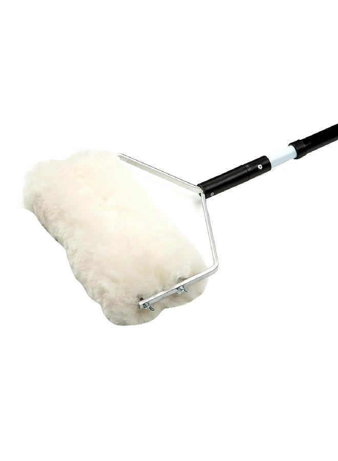 WOOL SHOP Lambswool Extendable Handle Ceiling Fan Duster White and Black 59.25 x 11.5 Inch CFD10 - Image 4