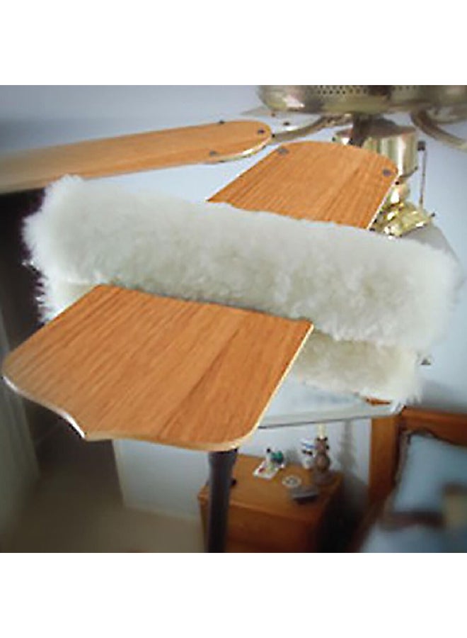 WOOL SHOP Lambswool Extendable Handle Ceiling Fan Duster White and Black 59.25 x 11.5 Inch CFD10 - Image 5