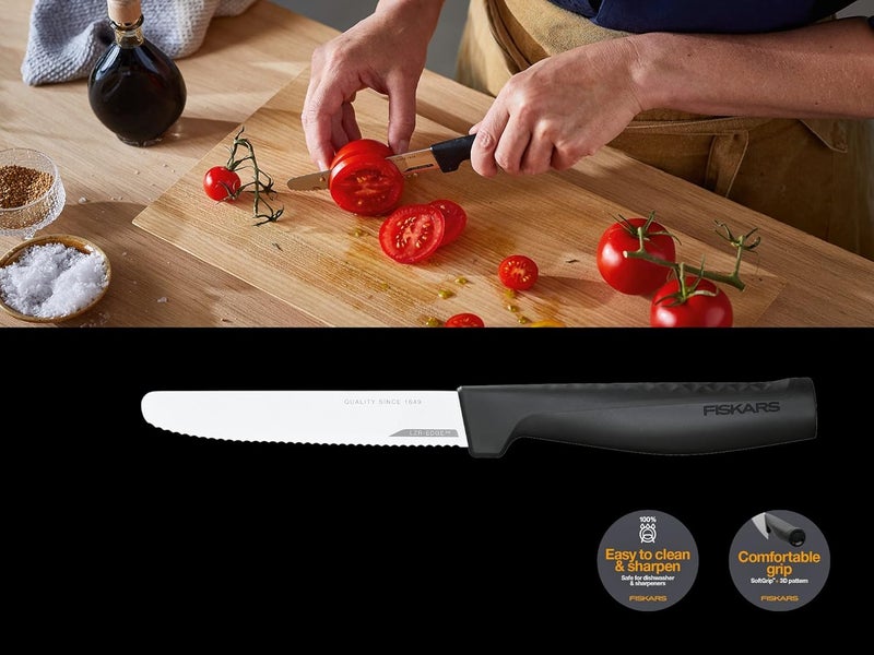 Fiskars سكين طماطم من فيسكارس بمقبض بلاستيكي وشفرة ناعمة من الفولاذ المقاوم للصدأ الياباني 1054947 - Image 5