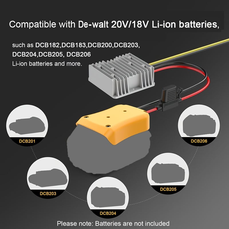 2 Pack 20V to 12V Step Down Converter with Low Voltage Protection - Image 2