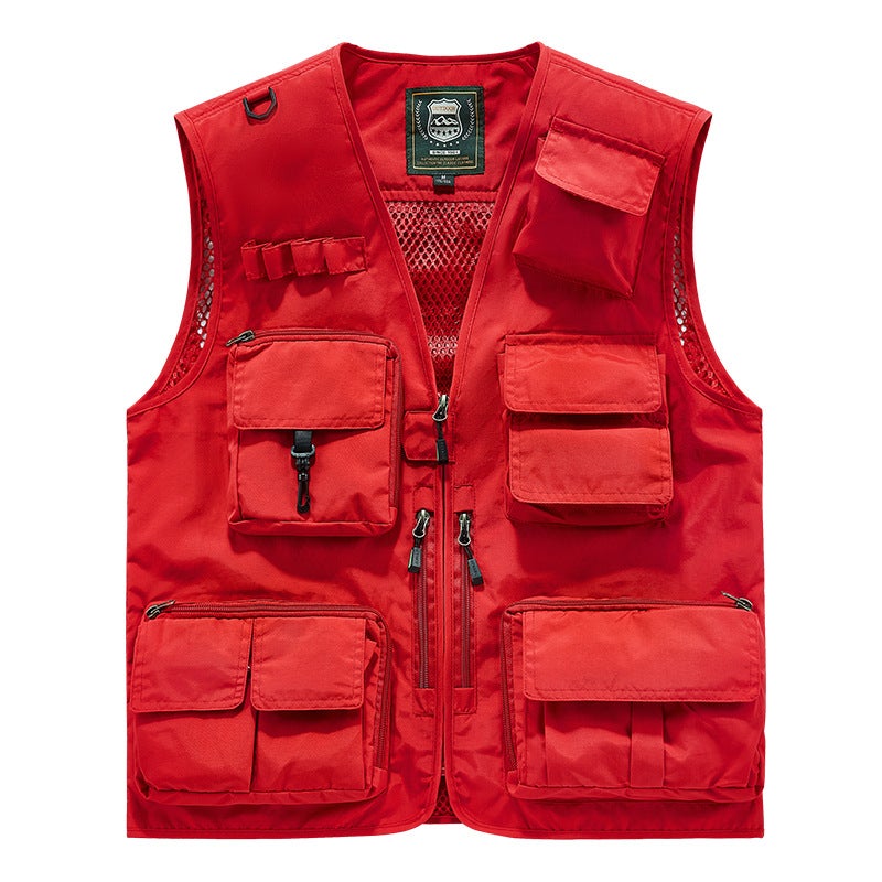 Plus Size Vest Group Purchase Plus Size Vest Outdoor Quick-Drying Loose Coat Multi-Pocket Fishing Pography Tooling - Image 4