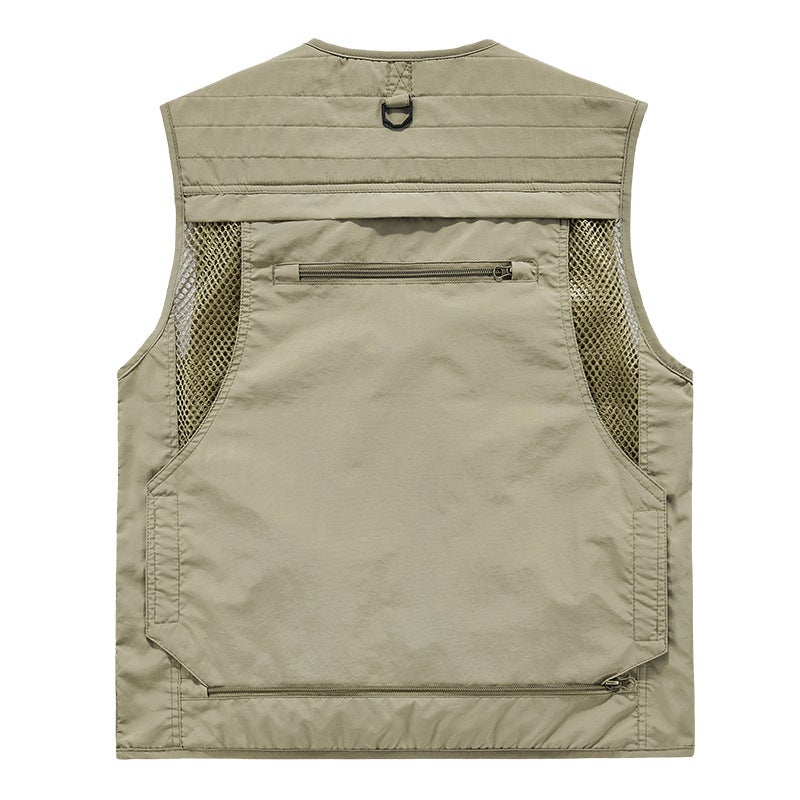 Plus Size Vest Group Purchase Plus Size Vest Outdoor Quick-Drying Loose Coat Multi-Pocket Fishing Pography Tooling - Image 5