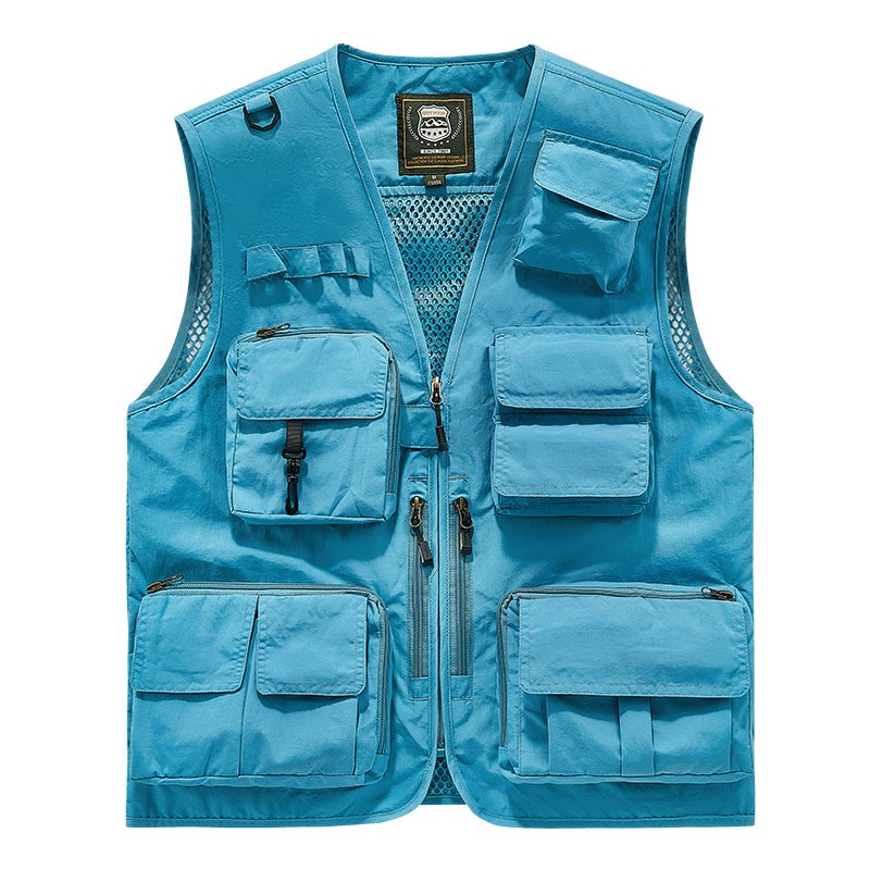 Plus Size Vest Group Purchase Plus Size Vest Outdoor Quick-Drying Loose Coat Multi-Pocket Fishing Pography Tooling - Image 3