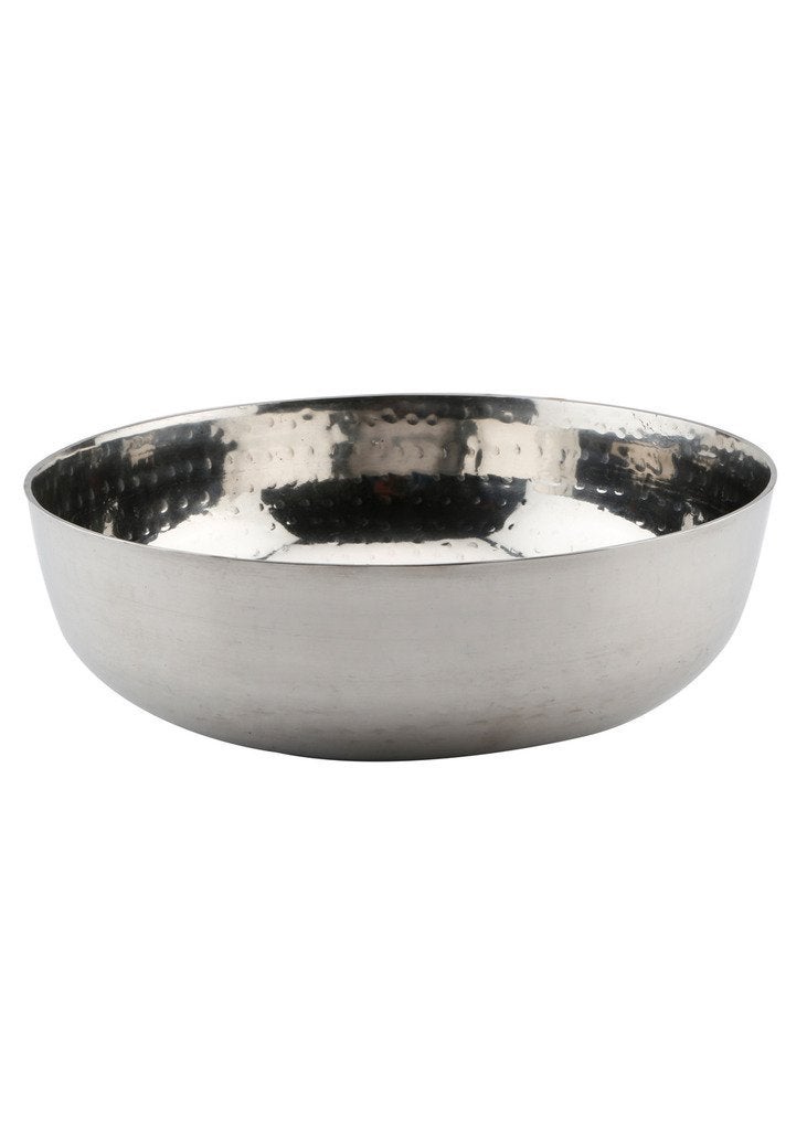 YIQELU ييكيلو 1500 مل 2000 مل 2500 مل طاسة كادهاي من الفولاذ المقاوم للصدأ بتصميم مطروق فضي - Image 1