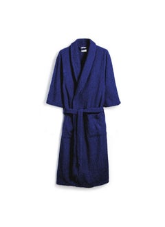 BYFT Daffodil Navy Blue Premium Unisex Bathrobe, Terry Cotton, Highly Absorbent and Quick dry, Hotel and Spa Quality Bathrobe for Men and Women-400Gsm  - Image 2