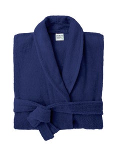 BYFT Daffodil Navy Blue Premium Unisex Bathrobe, Terry Cotton, Highly Absorbent and Quick dry, Hotel and Spa Quality Bathrobe for Men and Women-400Gsm  - Image 4