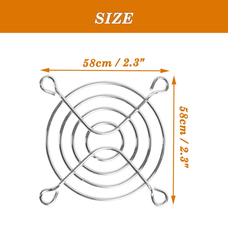 uxcell 20pcs Metal Fan Grill Protector Fan Guard Cooling Fan Finger Guard Grill for 60mm Case Fan Silver Tone - Image 5