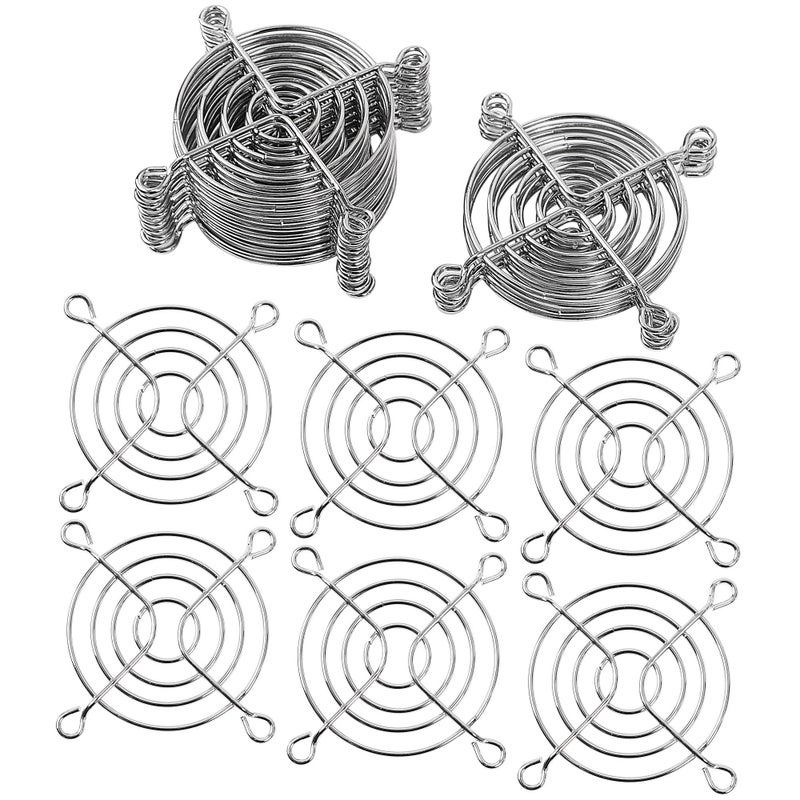 uxcell 20pcs Metal Fan Grill Protector Fan Guard Cooling Fan Finger Guard Grill for 60mm Case Fan Silver Tone - Image 1