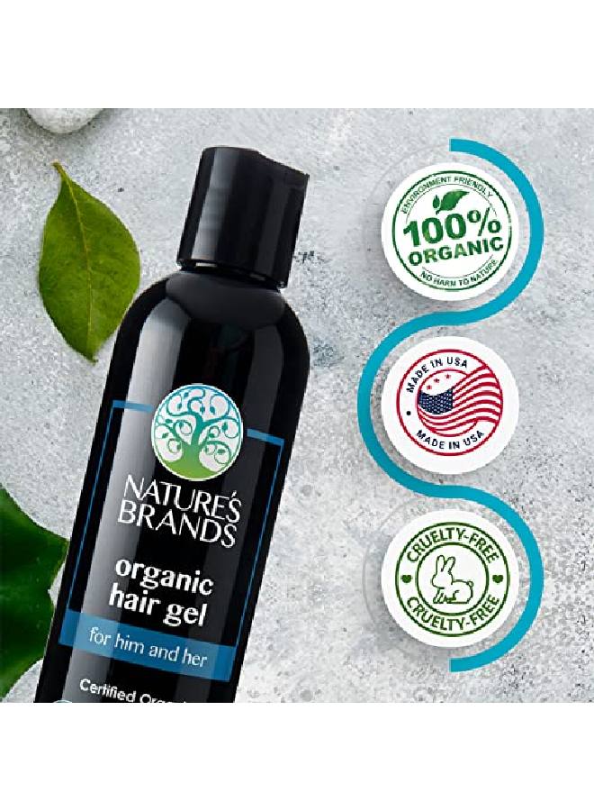 Nature's Brands Nature’S Brands Organic Hair Gel For Men And Women Natural Eco Hair Styling Gel With Olive Oil Vegan Plantbased Nongmo (8 Oz) - Image 5