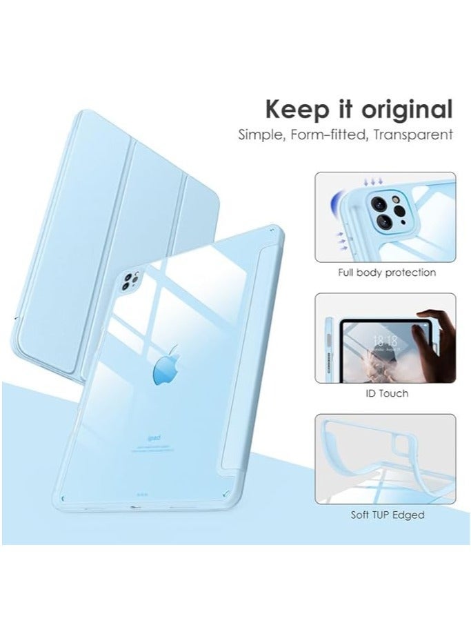 Raxoom Premium Acrylic iPad Case with Pencil Holder - 2024 New All-Around Bend-Proof Protection, High Drop Resistance, Fingerprint Resistant, 360Â° Coverage, Anti-Scratch Diamond Clear Back, Auto Sleep/Wake - Image 3