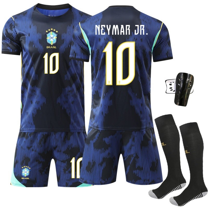 Football Training Uniform 2627 World Cup National Team Jersey No. 10 Neymar 7 Vinicius Brazil Away Jersey - Image 2