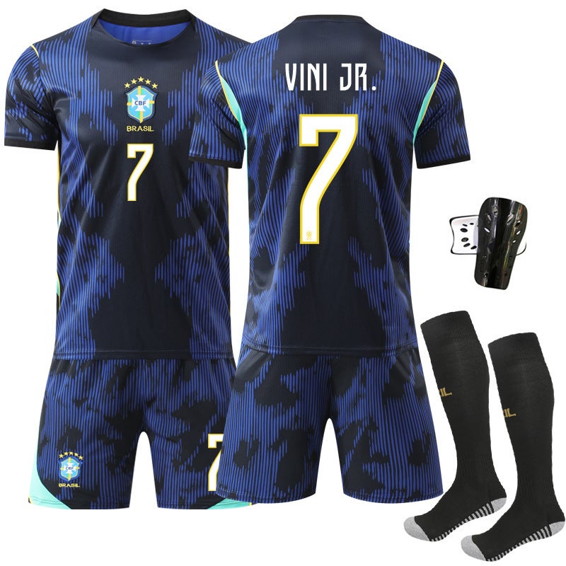 Football Training Uniform 2627 World Cup National Team Jersey No. 10 Neymar 7 Vinicius Brazil Away Jersey - Image 3