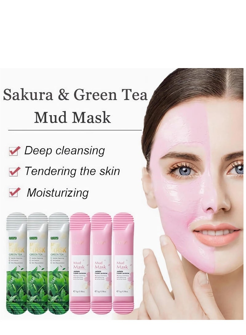 فيني 20 قطعة قناع الطين ، مجموعة قناع الطين للتطهير العميق ، التحكم في الزيت ، تقليص المسام ، هدية أقنعة الوجه الطينية المرطبة ، أقنعة الوجه النباتية 100٪ العناية بالبشرة لجميع أنواع البشرة 5 جم * 20 - Image 2