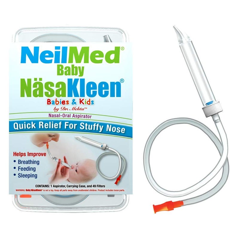 Squip NeilMed Baby NasaKleen Nasal-Oral Aspirator with 49 Hygiene Filters and a Convenient Storage Travel Case - Image 5