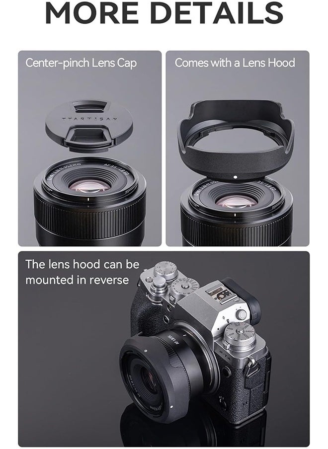 TTArtisan - TTArtisan Auto Focus 35mm F1.8 Mark II APS-C Lens, 35mm F/1.8 AF Portrait Lenses for Fuji X-A2 X-A5 X-A7 X-H1 X-T100 X-T20 X-T3 X-T30 X-T30II X-T4 XT-50 X-Pro3 X-E3 X-E4 X-S10 X-M1 X-M5 - Image 1