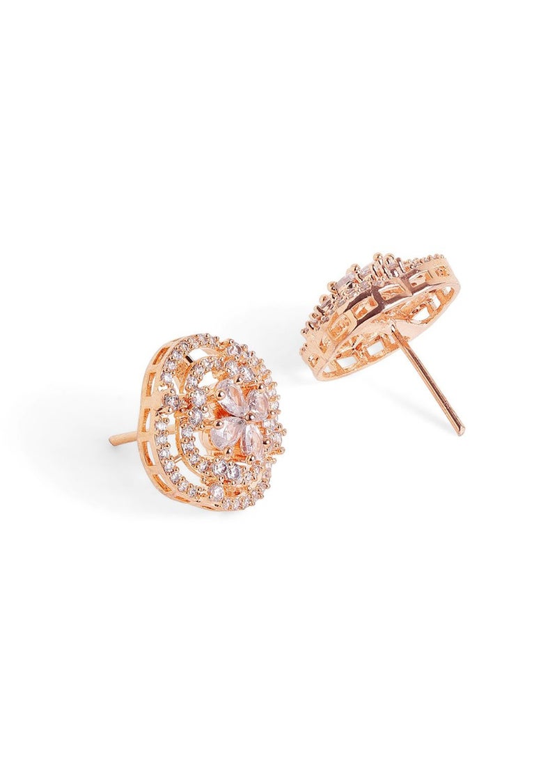 Priyaasi Rose Contemporary American Diamond Studs  - Image 3