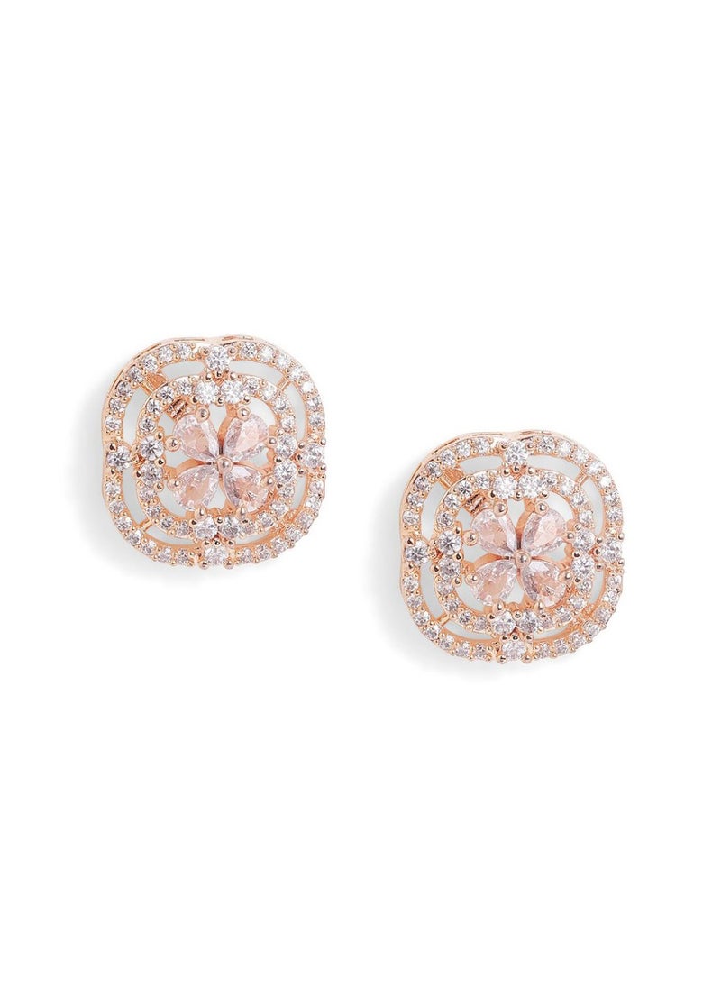 Priyaasi Rose Contemporary American Diamond Studs  - Image 2