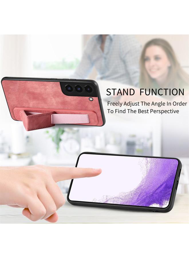 اس-توب جراب خلفي من الجلد لهاتف Samsung Galaxy S22+ 5G مع حامل سوار معصم عتيق - Image 4