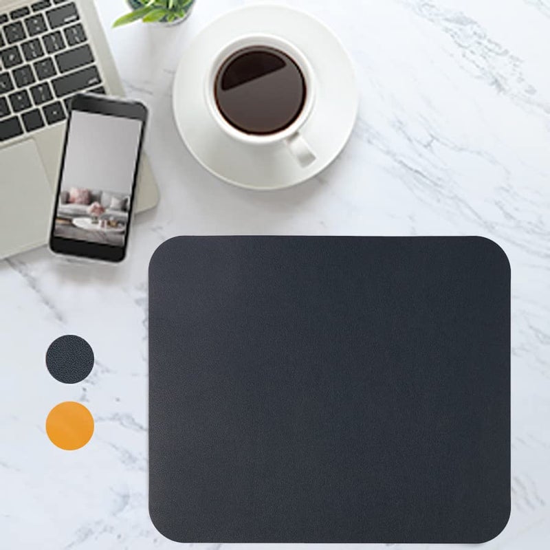 Dyazo Ergonomic PU Vegan Leather Mouse Pad, Non-Slip, Anti-Skid, Reversible use, Dual Color, Splash-Proof Suitable for Gaming, Computer, Laptop, Home & Office (-9.8 X 8.2 Inch Blue & Yellow) - Image 4