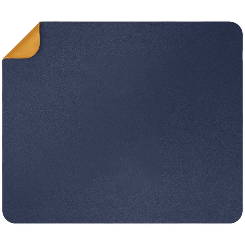 Dyazo Ergonomic PU Vegan Leather Mouse Pad, Non-Slip, Anti-Skid, Reversible use, Dual Color, Splash-Proof Suitable for Gaming, Computer, Laptop, Home & Office (-9.8 X 8.2 Inch Blue & Yellow) - Image 1