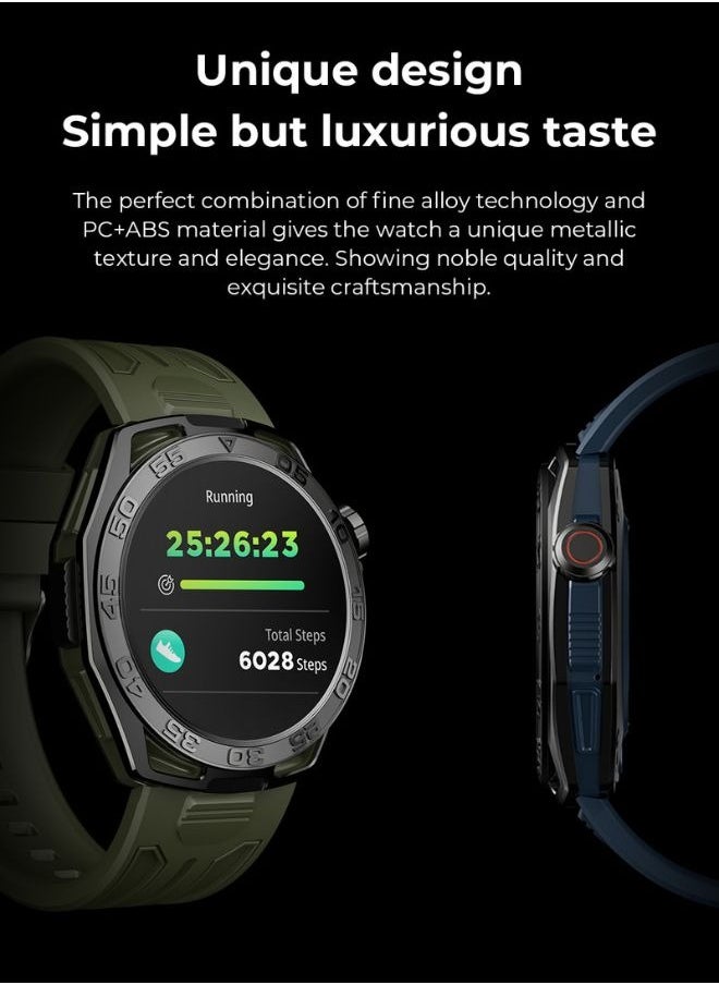TELUX TELUX VITAL Smart Calling Watch with 1.43” AMOLED Display & AI Voice Assistant, Heart Rate & BP Monitoring, Sleep Tracking, 100+ Modes, IP68 Waterproof, 10-Day Battery, Android & iOS Ap (Blue)  - Image 2