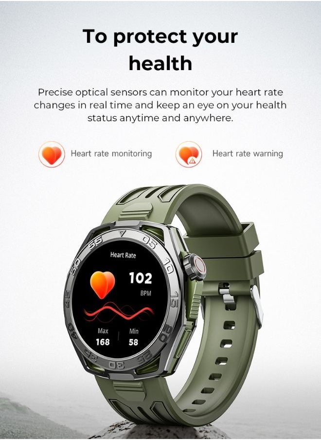 TELUX TELUX VITAL Smart Calling Watch with 1.43” AMOLED Display & AI Voice Assistant, Heart Rate & BP Monitoring, Sleep Tracking, 100+ Modes, IP68 Waterproof, 10-Day Battery, Android & iOS Ap (Blue)  - Image 4