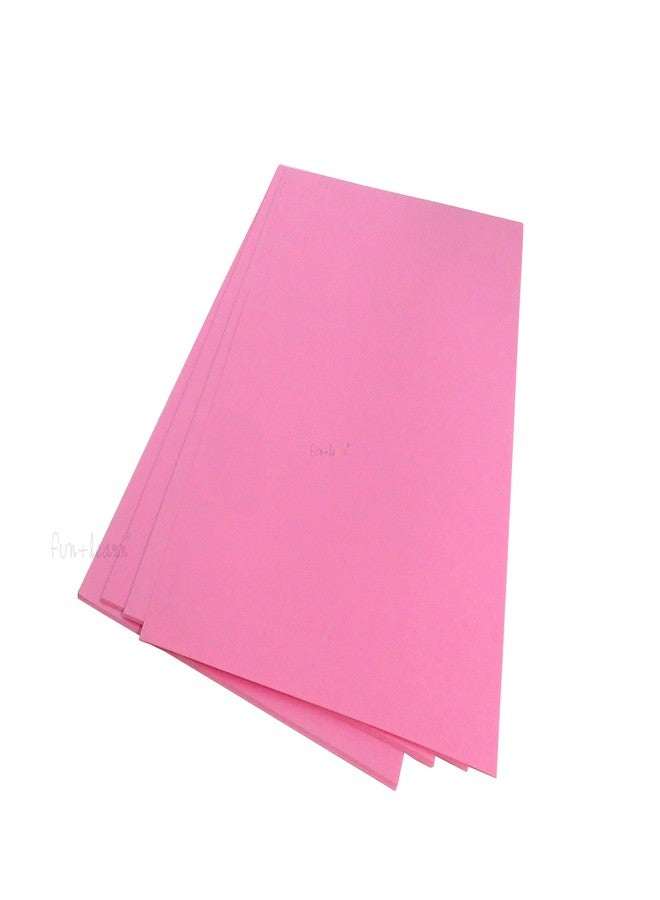 FUN + LEARN Premium Pack of 25 Sheets Smooth Finish A4 Size Pink Color Hard Paper - Home, School, Office Stationery