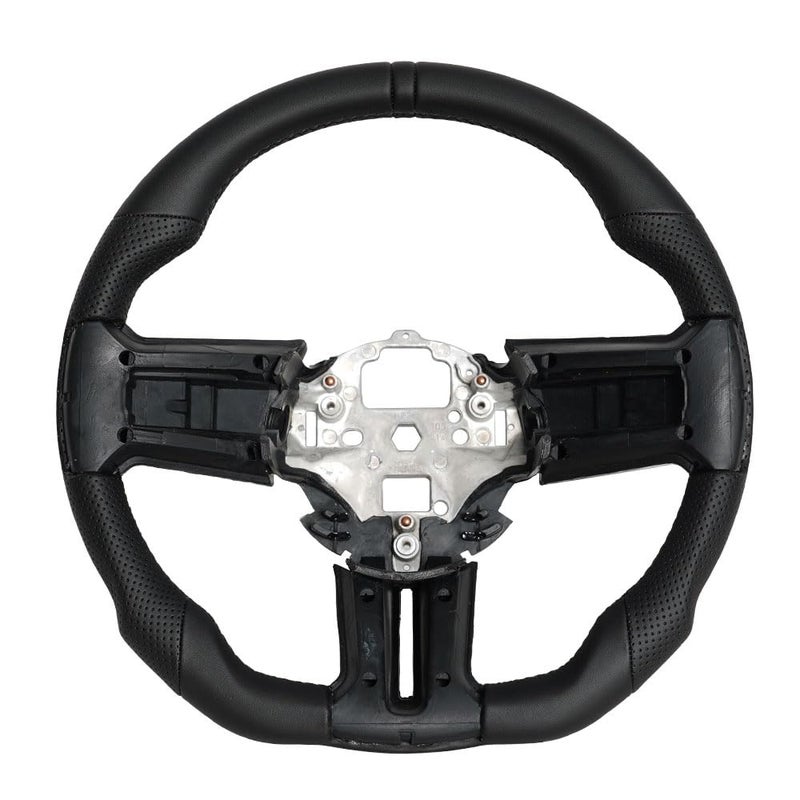 JIANGGAI Dshaped Perfoated Leather Grip Steering Wheel Full Leather Steering Wheel Fit For Ford Mustang 20122014 GT500