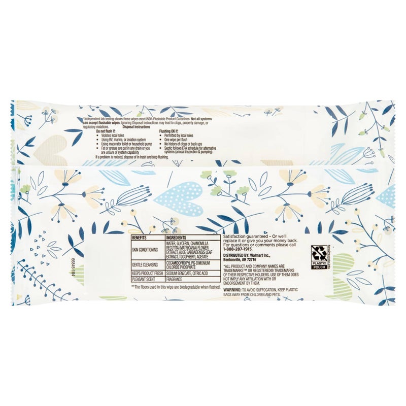 Equate Fresh Scent Flushable Wipes 18 ct "3-PACK" - Image 3